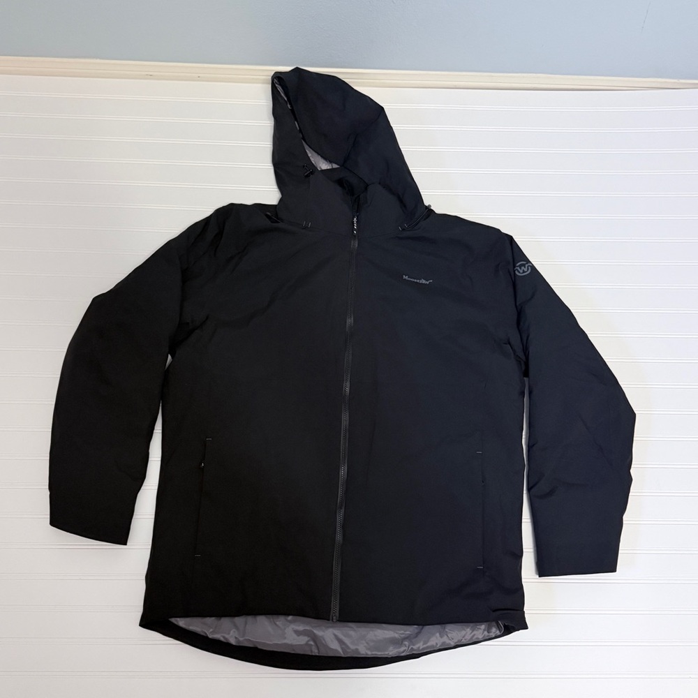 Moosejaw Men's Hooded Insulated Black Performance Jacket Size XL TALL